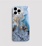 Blue and Gold Marble Mobile Case