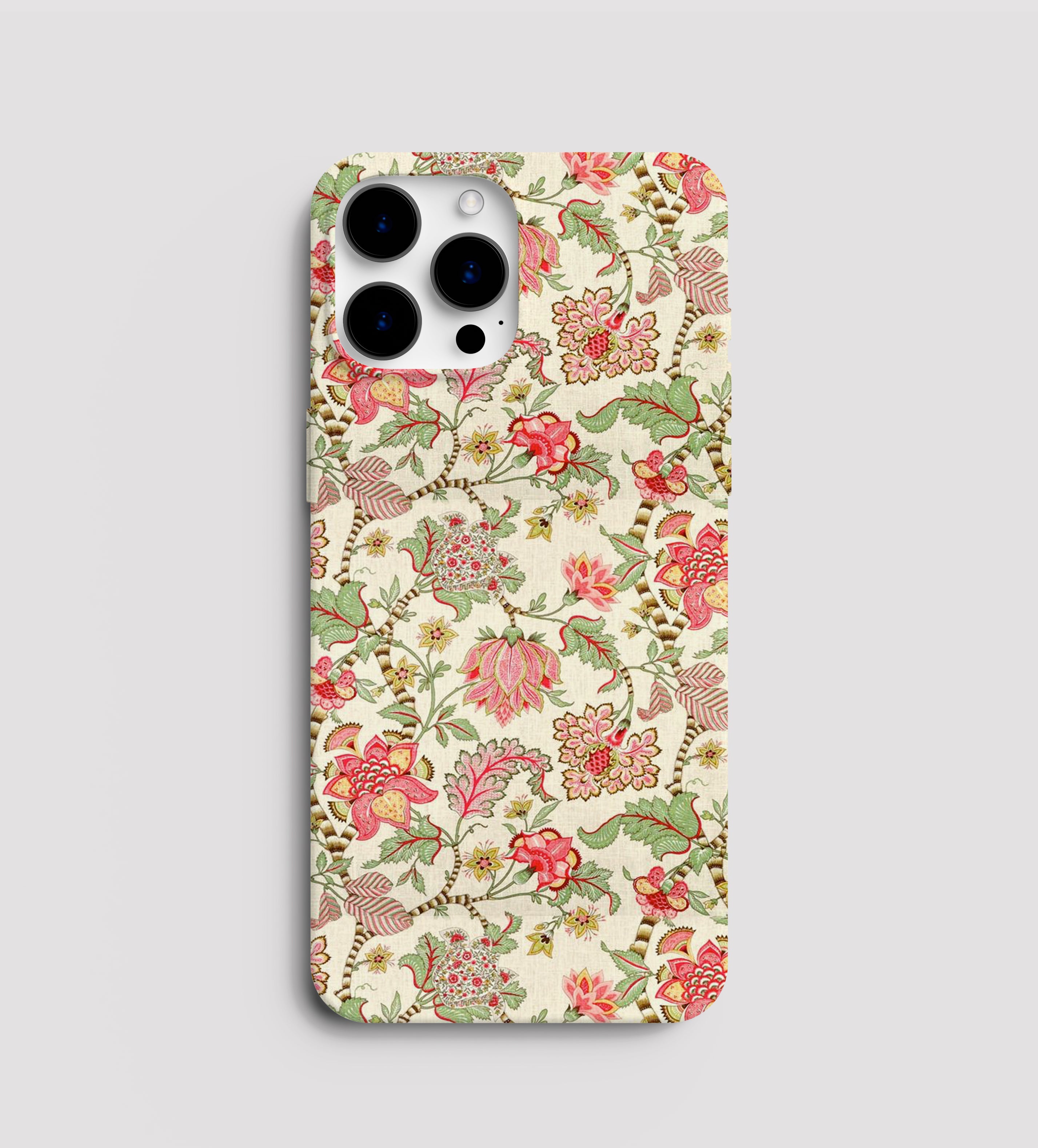 Floral Linen Mobile Case - Seek Creation