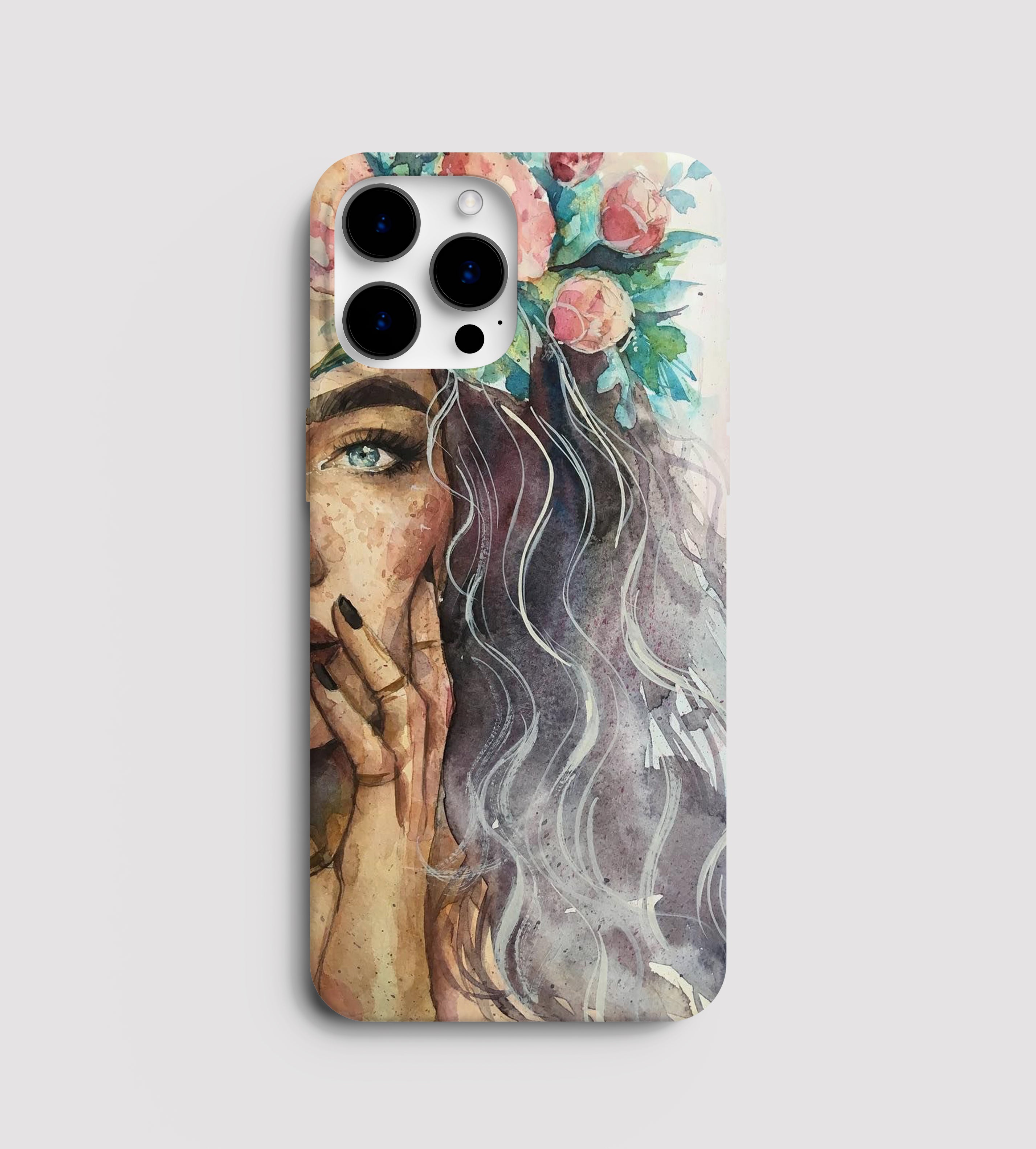 Rose Lady Painting Mobile Case - Seek Creation