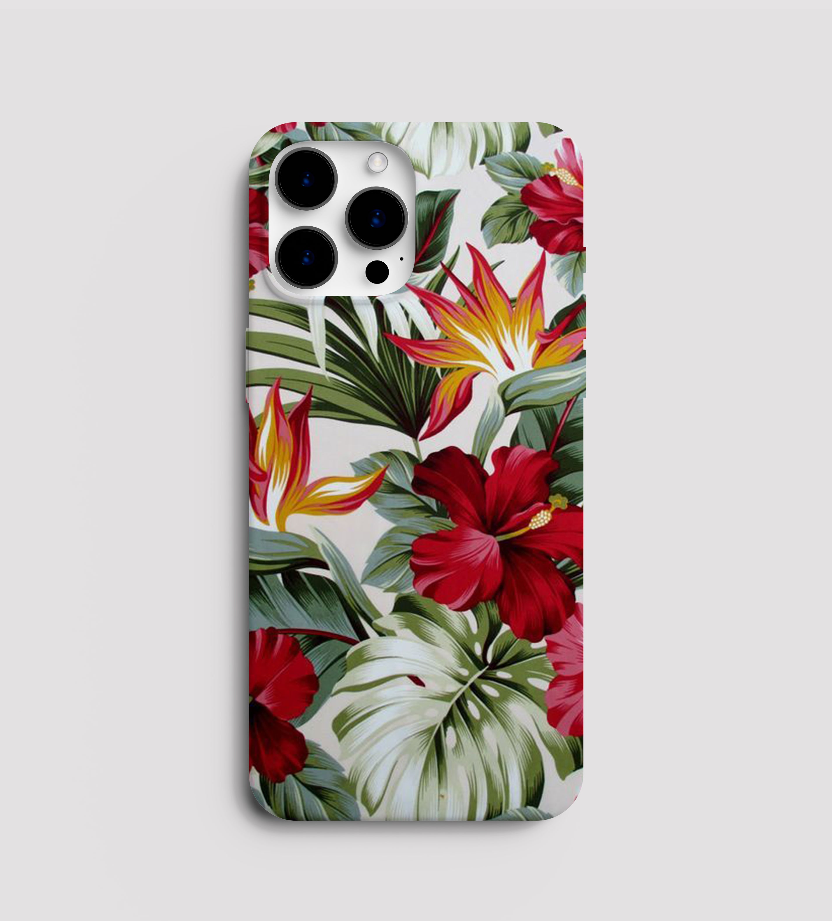 Tropical Flower Print Mobile Case - Seek Creation