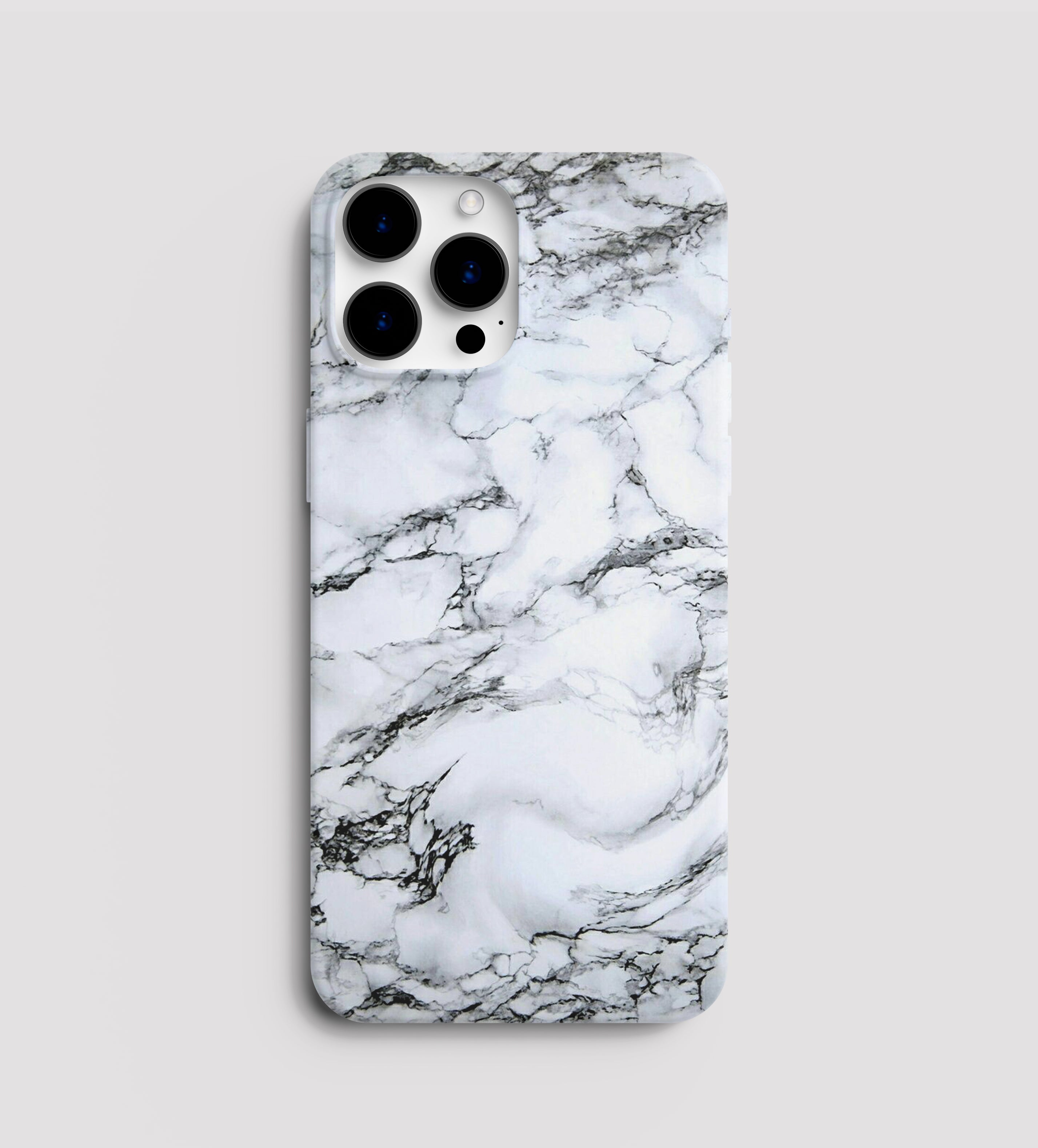 White Marble Mobile Case - Seek Creation
