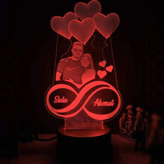 Couple Personalized Photo LED Lamp